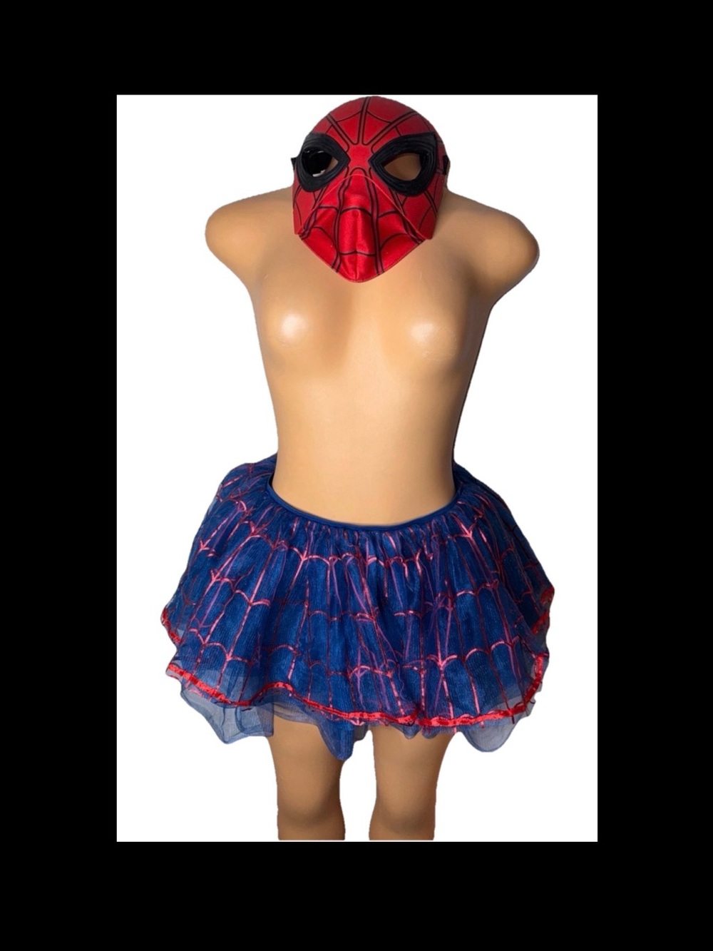 Marvel Blue and Red Spiderweb Mini Skirt